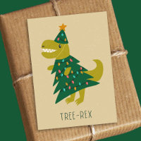 Petit arbre simple Rex Dinosaur Noël Enfants