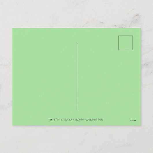 CARTES POUR FÊTES ANNUELLES PETIT BALLERINA FROG TRICK OU TRAITEMENT EN TUTU (Dos)