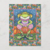 CARTES POUR FÊTES ANNUELLES PETIT BALLERINA FROG TRICK OU TRAITEMENT EN TUTU (Devant)