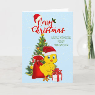Cartes Pour Fêtes Annuelles Petit bébé poulet Noël