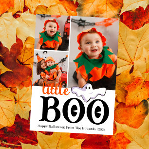 Cartes Pour Fêtes Annuelles Petit Boo ! Éffrayant Cute Halloween Photo de fami