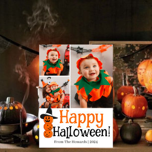Cartes Pour Fêtes Annuelles Petit Boo ! Éffrayant Cute Halloween Photo de fami