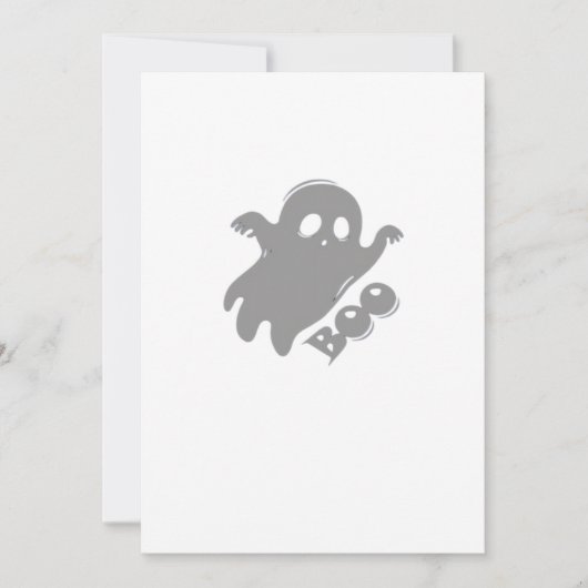 Cartes Pour Fêtes Annuelles Petit Boo esthétique simple (Devant)