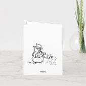 Cartes Pour Fêtes Annuelles Petit Camion Rouge Mignon avec une Blague d'Arbre (Dos)