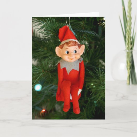 Cartes Pour Fêtes Annuelles Petit Elfe (Devant)