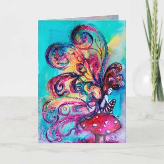 Cartes Pour Fêtes Annuelles Petit elfe des champignons (Devant)