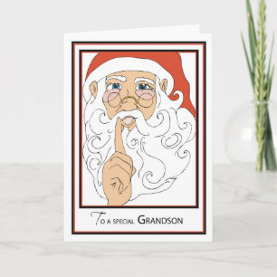 Cartes Pour Fêtes Annuelles Petit-fils Jolly Old St Nick