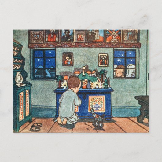 Cartes Pour Fêtes Annuelles Petit garçon priant (Devant)