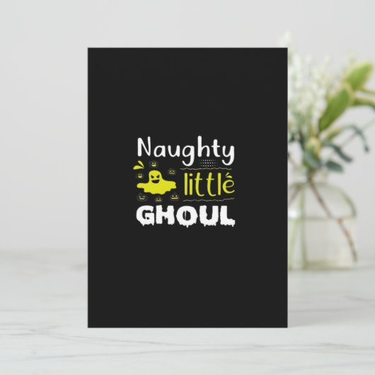 Cartes Pour Fêtes Annuelles Petit Ghoul Vilain (Debout devant)
