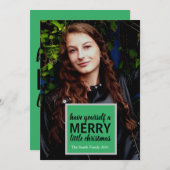 Cartes Pour Fêtes Annuelles Petit Joyeux Noël de Script (Devant / Derrière)