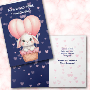 Cartes Pour Fêtes Annuelles Petit Lapin Lapin Coeur Balloon Saint Valentin