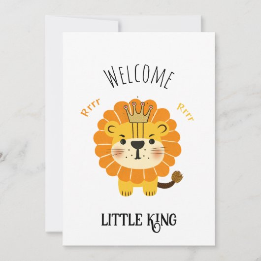 Cartes Pour Fêtes Annuelles Petit lion (Devant)