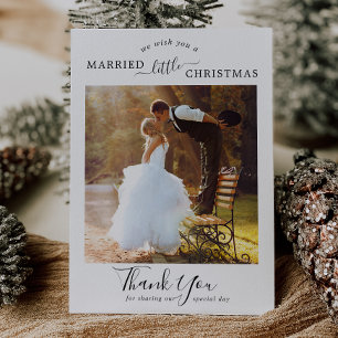 Cartes Pour Fêtes Annuelles Petit Merci de Noël minimaliste marié