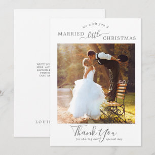 Cartes Pour Fêtes Annuelles Petit Merci de Noël Silver Marié