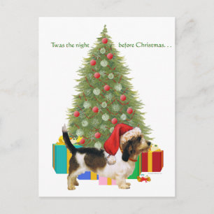 Cartes Pour Fêtes Annuelles Petit Noël de Vendeen de griffon de basset