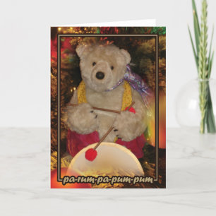 Cartes Pour Fêtes Annuelles Petit ours de batteur