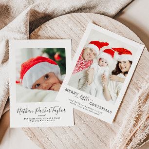 Cartes Pour Fêtes Annuelles Petit Portrait de Noël minimaliste Joyeux Naissanc