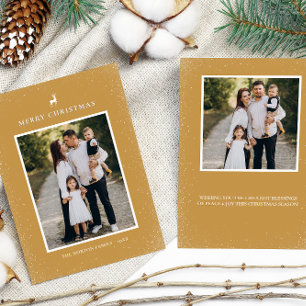 Cartes Pour Fêtes Annuelles Petit renne Snowflakes Simple Custom 2 Photo