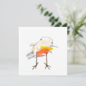 Cartes Pour Fêtes Annuelles Petit Robin (Debout devant)