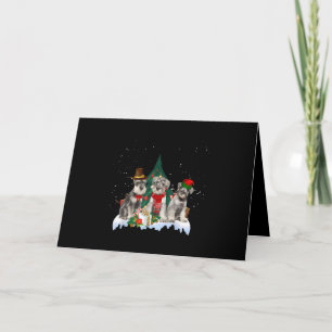 Cartes Pour Fêtes Annuelles Petit Schnauzer de Noël chien