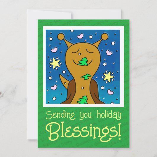 Cartes Pour Fêtes Annuelles Petit Snail Avec Cookie De Noël | (Devant)