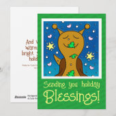 Cartes Pour Fêtes Annuelles Petit Snail Avec Cookie De Noël | (Devant / Derrière)