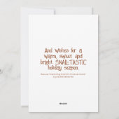 Cartes Pour Fêtes Annuelles Petit Snail Avec Cookie De Noël | (Dos)