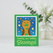 Cartes Pour Fêtes Annuelles Petit Snail Avec Cookie De Noël | (Debout devant)