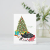 Cartes Pour Fêtes Annuelles Petit somme de Noël de Terrier d'écossais (Debout devant)