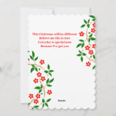 Cartes Pour Fêtes Annuelles Petite amie Élégante Joyeux Noël Rouge Rose Vert (Dos)