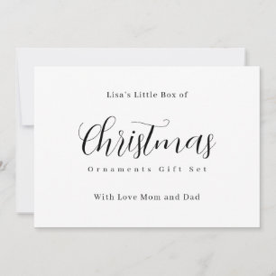 Cartes Pour Fêtes Annuelles Petite boîte de décorations de Noël avec photos de
