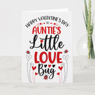 Cartes Pour Fêtes Annuelles Petite fille d'amour de la tante Valentine