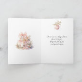 Cartes Pour Fêtes Annuelles Petite fille de Noël rose nièce (Intérieur)