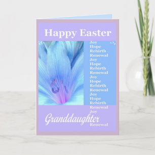 Cartes Pour Fêtes Annuelles PETITE-FILLE - Joyeuses Pâques avec le lis