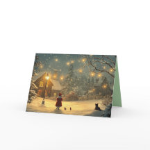 Petite fille marcher dans la coutume de neige