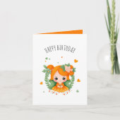 Cartes Pour Fêtes Annuelles Petite fille mignonne (Devant)