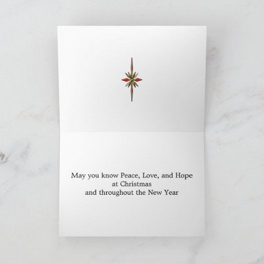 Cartes Pour Fêtes Annuelles Petite-fille, Père Noël et un renne (Intérieur)