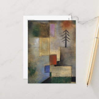 Cartes Pour Fêtes Annuelles Petite photo de Fir Trees par Paul Klee