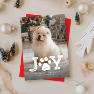 Cartes Pour Fêtes Annuelles Petite photo de Noël mignonne joie simple