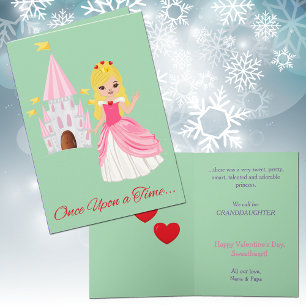 Cartes Pour Fêtes Annuelles Petite Princesse Grandgirl Valentine Blonde
