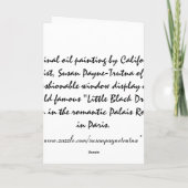 CARTES POUR FÊTES ANNUELLES PETITE ROBE NOIRE (Dos)