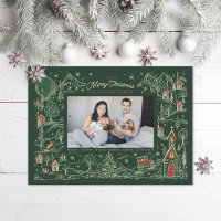 Petite scène hivernale de ville illustrée en photo
