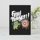 Cartes Pour Fêtes Annuelles Petite tortue pointant un arc et une flèche (Debout devant)