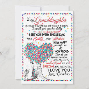 Cartes Pour Fêtes Annuelles Petites-filles amantes   Lettre à ma petite-fille