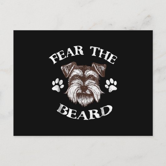 Cartes Pour Fêtes Annuelles Peur de barbe de Schnauzer (Devant)