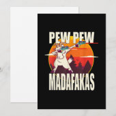 Cartes Pour Fêtes Annuelles Pew Pew Madafakas (Devant / Derrière)