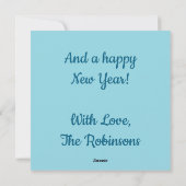 Cartes Pour Fêtes Annuelles Phare de Noël Arbre Nautique Bleu Côtier (Dos)