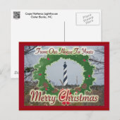 Cartes Pour Fêtes Annuelles Phare De Notre Maison Joyeux Noël (Devant / Derrière)