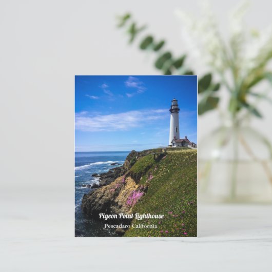 Cartes Pour Fêtes Annuelles Phare de Pigeon Point Calfifornia (Debout devant)