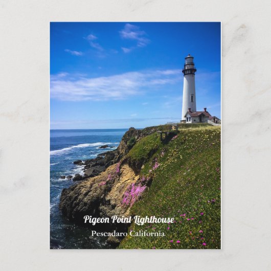Cartes Pour Fêtes Annuelles Phare de Pigeon Point Calfifornia (Devant)